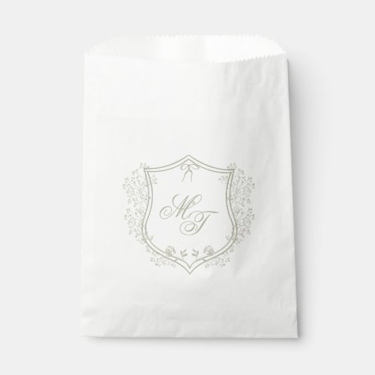 Wedding Monogram Geschenktütchen (Vorderseite)
