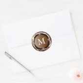 Wedding Monogram Gold Sticker Foil (Umschlag)