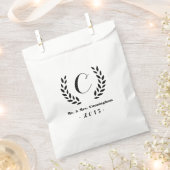 Wedding Monogram Laurel Geschenktütchen (Ausgeschnitten)