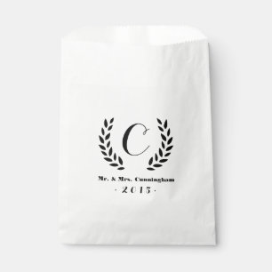 Wedding Monogram Laurel Geschenktütchen