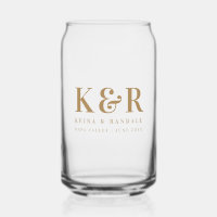 Wedding Monogram Minimalistisch Simple Gold