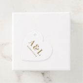 Wedding Monogram Minimalistisch White Gold Geschenkanhänger (Beispiel)