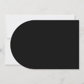 Wedding Monogram Modern Minimal Schwarz-weiß Einladung (Rückseite)