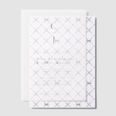 Wedding Monogram Modern Minimal Schwarz-weiß Pergament Einladungen (Versetzt (Einladung))