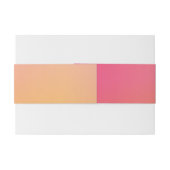 Wedding Monogram Modern Sunset Ombre Einladungsbanderole (Rückseitenbeispiel)