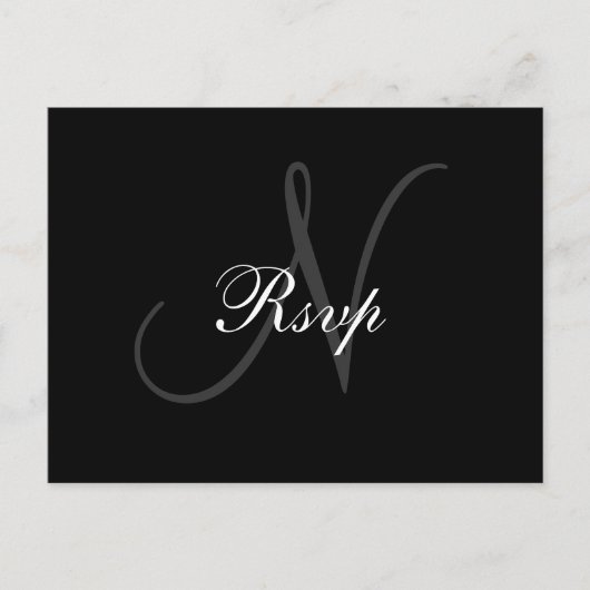 Wedding Monogram N UAWG Postcard Einladungspostkarte (Vorderseite)