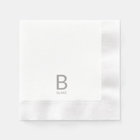 Wedding Monogram Napkins Serviette (Vorderseite)
