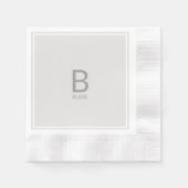 Wedding Monogram Napkins Serviette (Vorderseite)