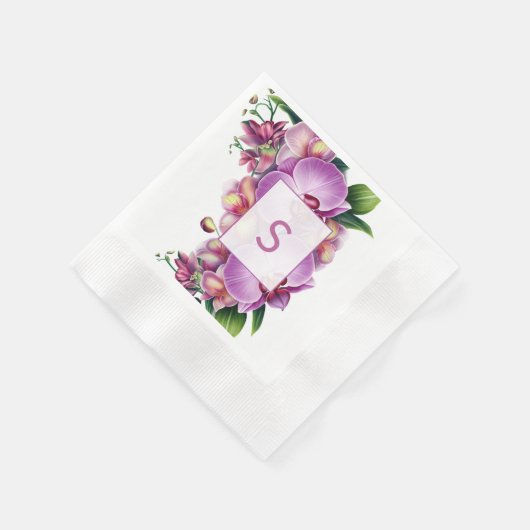 Wedding Monogram Paper Napkin Serviette (Ecke)