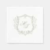 Wedding Monogram Serviette (Vorderseite)