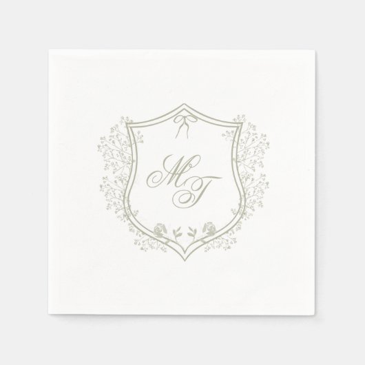 Wedding Monogram Serviette (Vorderseite)