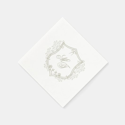Wedding Monogram Serviette (Ecke)