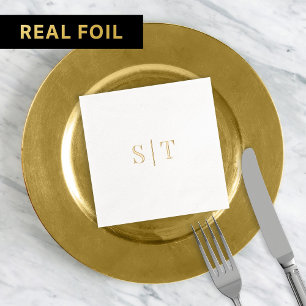 Wedding Monogram Servietten Mit Folie
