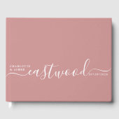Wedding Monogram Wedding Dusty Pink Gästebuch (Vorderseite)