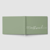 Wedding Monogram Wedding Sage Green Gästebuch (Voll)