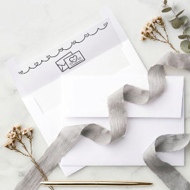 Wedding Monogram Whimsical Doodles Grey and White 