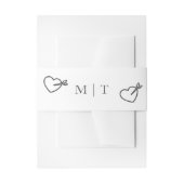 Wedding Monogrammed Grey and White  Einladungsbanderole (Vorderseite Beispiel)