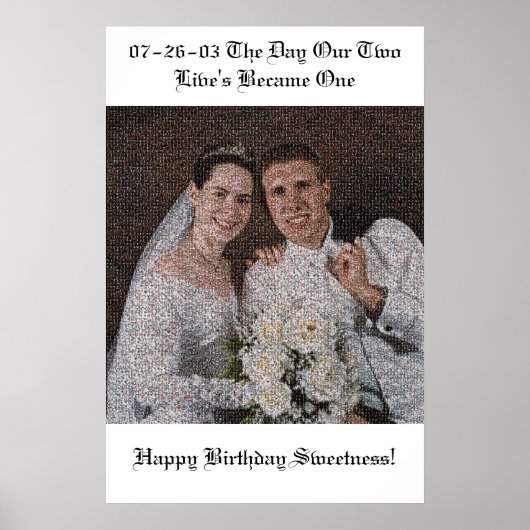 Wedding Mosaic Poster (Vorne)