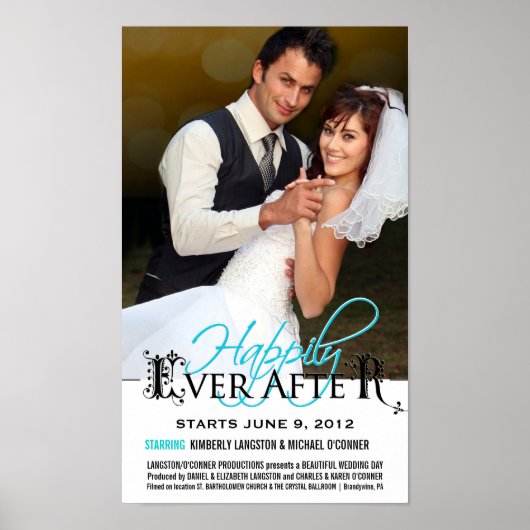 Wedding Movie Poster - Happy Ever After - Blue2 (Vorne)