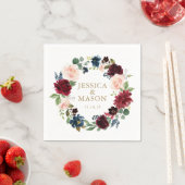 Wedding Napkin Burgundy Cocktail Napkin Serviette (Beispiel)