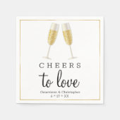 Wedding Napkin | Goldjubeln zur Liebe Papier Napki Serviette (Vorderseite)