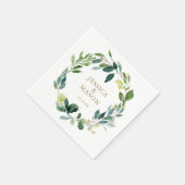 Wedding Napkin Greenery Cocktail Napkin Serviette (Ecke)