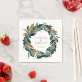 Wedding Napkin Greenery Cocktail Napkin Serviette (Beispiel)