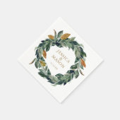 Wedding Napkin Greenery Cocktail Napkin Serviette (Ecke)