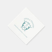 Wedding Napkins Template Custom Monogram Crest Serviette (Ecke)