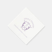 Wedding Napkins Template Custom Monogram Crest Serviette (Ecke)