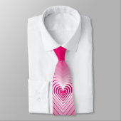 Wedding Neck Tie Pink Hearts Krawatte (Gebunden)