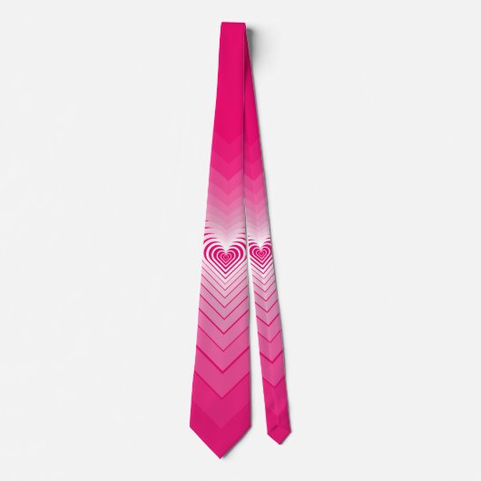 Wedding Neck Tie Pink Hearts Krawatte (Vorderseite)