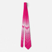 Wedding Neck Tie Pink Hearts Krawatte (Rückseite)