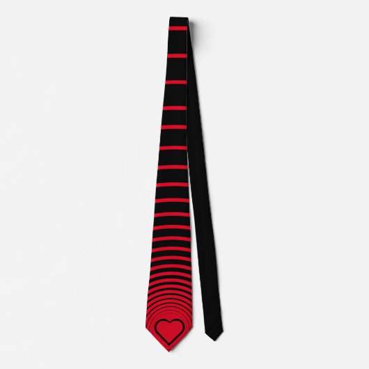 Wedding Neck Tie Red Heart Liebe - Ihre Farben Krawatte (Vorderseite)