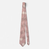 Wedding Neck Tie Rose Gold Blush Glitzer Tropfen Krawatte (Vorderseite)