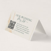 Wedding Neutral Cream QR Emerald Green Rose Floral (Vorderseite)