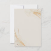 Wedding Neutral Cream Signature Emerald Green Rose RSVP Karte (Rückseite)