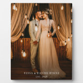 Wedding Newlywed Couple Foto Keepake Fotoplatte (Vorderseite)