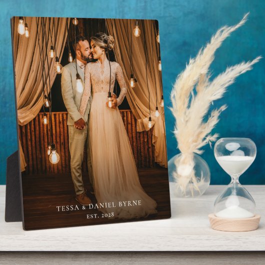 Wedding Newlywed Couple Foto Keepake Fotoplatte (Seite)