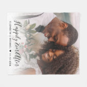 Wedding Newlyweds Foto Fleecedecke (Vorderseite (Horizontal))