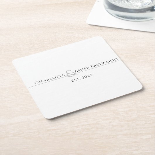 Wedding Newlyweds Rechteckiger Pappuntersetzer (angewinkelt)