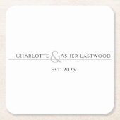 Wedding Newlyweds Rechteckiger Pappuntersetzer (Vorderseite)