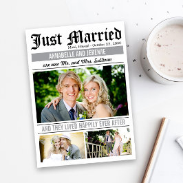 Wedding News Wedding - White Einladung