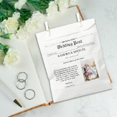 Wedding Newspaper Vielen Dank Foto Elegant Classic Geschenktütchen