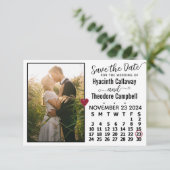 Wedding November 2024 Kalender Custom Foto White Save The Date (Stehend Vorderseite)