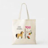 Wedding Officiant Unicorn Funny Vorschlagal Tote B Tragetasche (Rückseite)