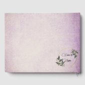 Wedding Olive Wreath Personalisiert Gästebuch (Rückseite)