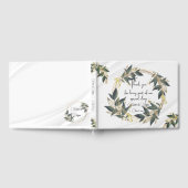 Wedding Olive Wreath Personalisiert Gästebuch (Voll)