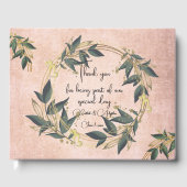 Wedding Olive Wreath Personalisiert Gästebuch (Vorderseite)