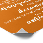 Wedding Open Bar Funny Drunken Shenanigans Sign W Poster (Ecke)